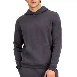 Ideology Mens Deep Charcoal Solid Fleece Hoodie Hooded Sweatshirt Small